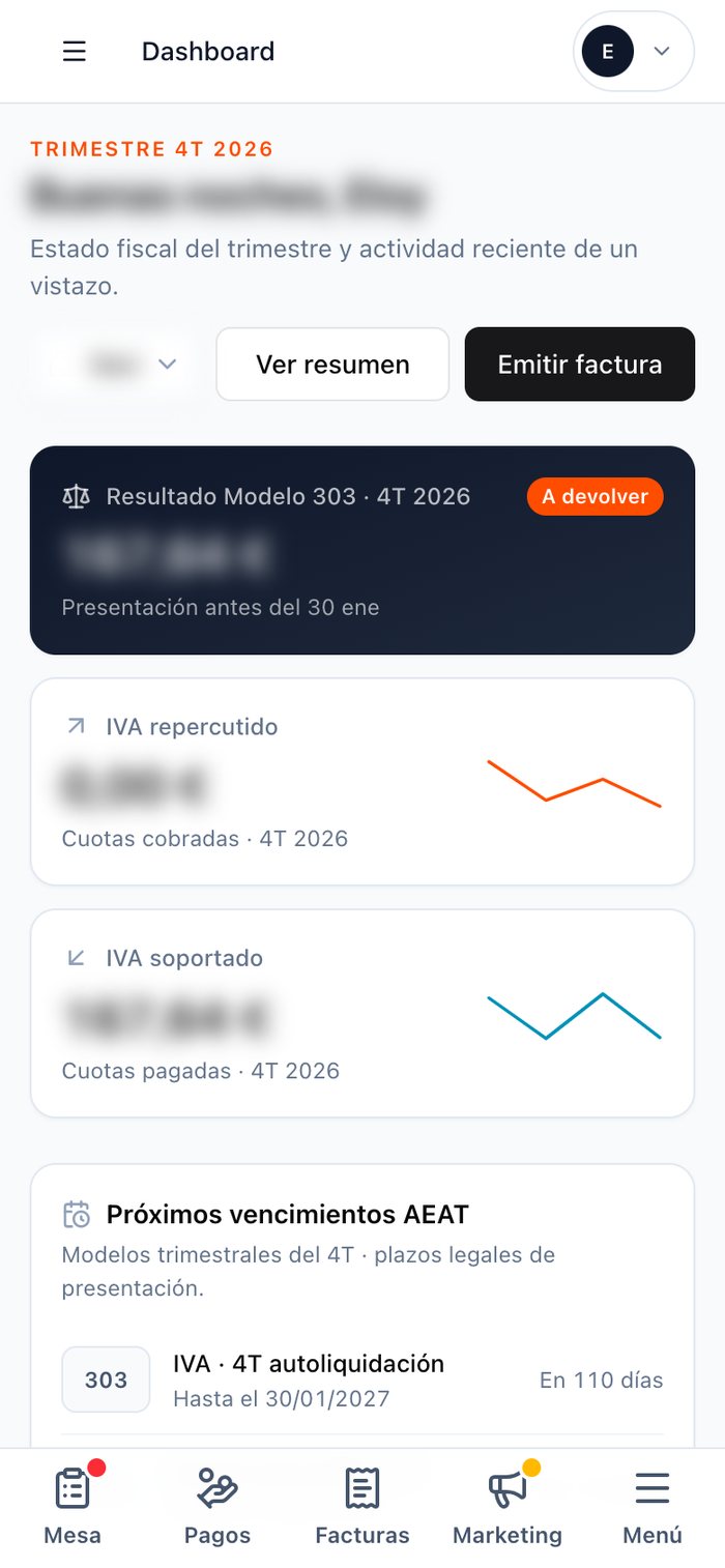 El CRM de ForzaRed en el móvil, con menú inferior grande